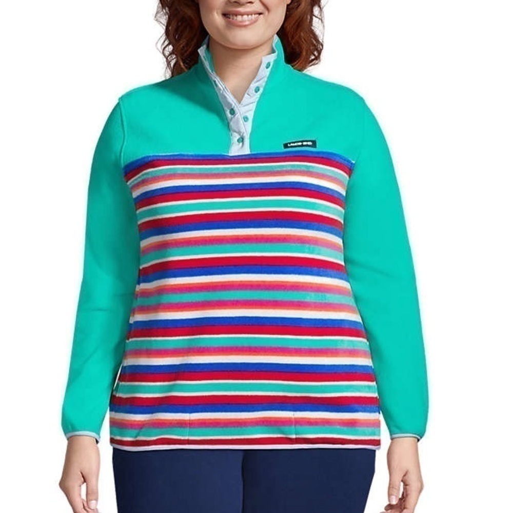 Lands End Size 1x Pullover Over Fleece